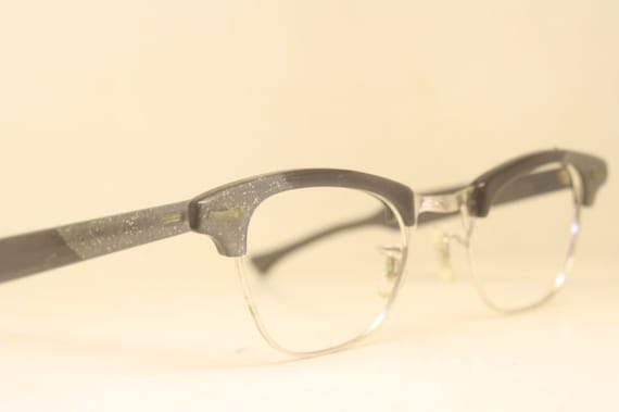 Gray Unused Cat Eye Eyeglasses Vintage Glasses - image 1