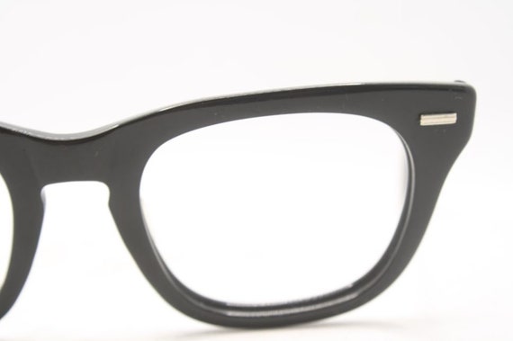 Vintage Black Horn Rimmed Glasses Shuron Frames - image 3