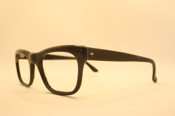 Black Retro Glasses Vintage Eyeglass Frames 1960'… - image 3
