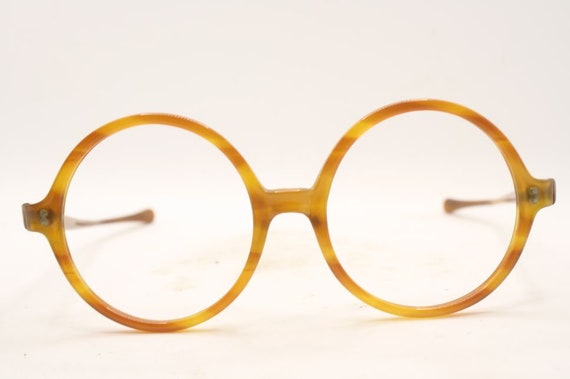 Large Round Vintage Eyeglasses New Old Stock 1970… - image 2