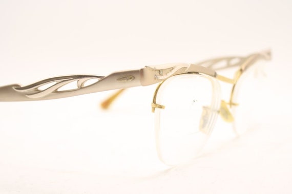 Cat Eye Eyeglasses Vintage Eyewear Glasses Gold C… - image 4