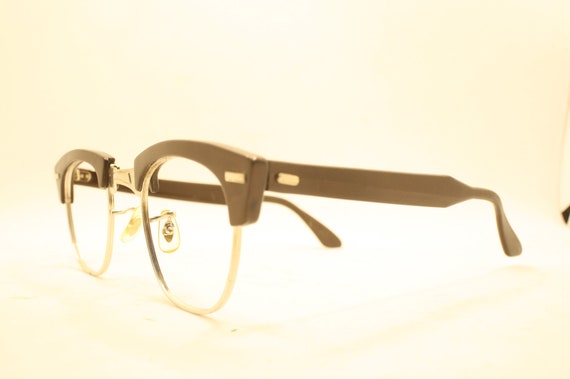 Brown Vintage Browline 1950s 1960s Eyeglasses - image 3