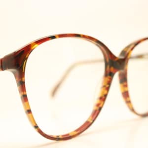 Unused Red Tortoise P3 Vintage Eyeglasses Haute Couture Retro NOS