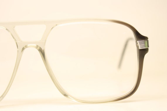 Unused Silver Fade Aviator Vintage Eyeglasses Hau… - image 3