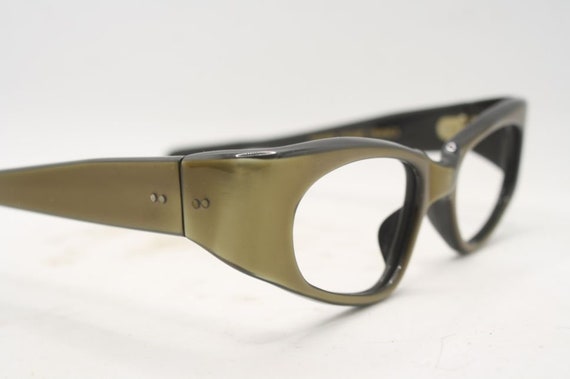 Small Green Vintage Cat Eye glasses Eyeglasses Fr… - image 1