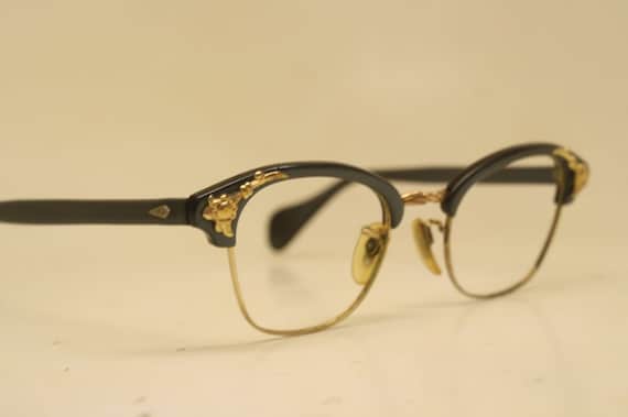 Vintage Cat Eye Glasses Green American Optical 19… - image 3