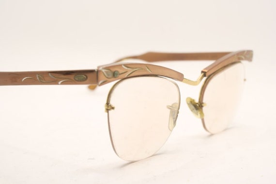 Cat Eye Glasses Vintage B&L Brown Eyewear Retro G… - image 3