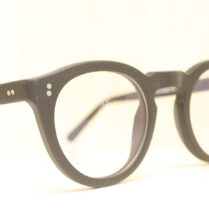 Black Retro Horn Rimmed Glasses P3 Frames 1960s Vintage Style Eyewear