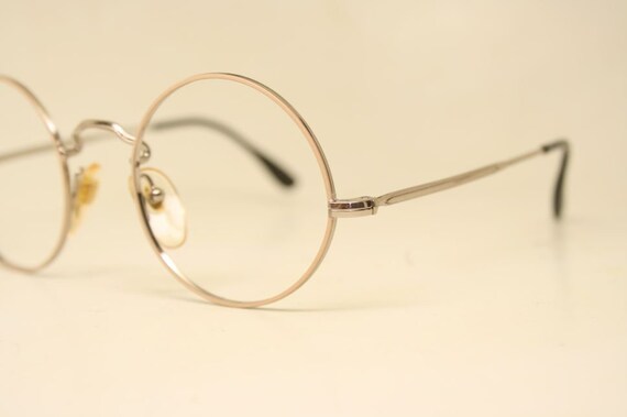 Fully Round Glasses Frames  Vintage Style Silver … - image 4
