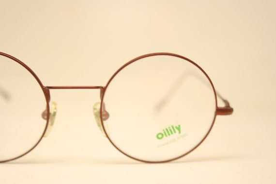 Perfectly Round Glasses Frames red Vintage Style … - image 1