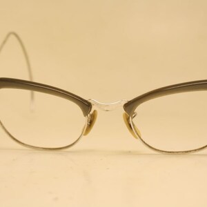 Vintage Cat Eye Glasses B&L Gray Silver 1/10 12k  1960s vintage frames