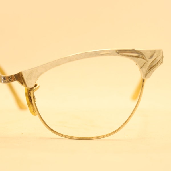 Vintage Silver Cat Eye Glasses Artcraft vintage Eyewear Retro Glasses
