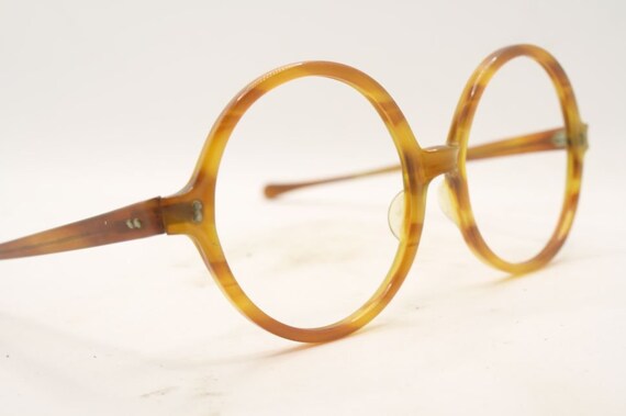 Large Round Vintage Eyeglasses New Old Stock 1970… - image 3
