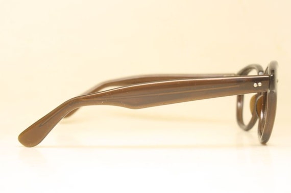 Vintage Brown Horn Rimmed Glasses Diamond Plate E… - image 5
