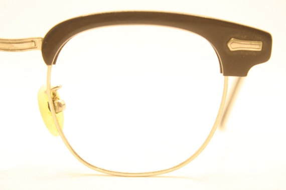 RONSIR Black Vintage Browline 1950s 1960s Eyeglas… - image 2