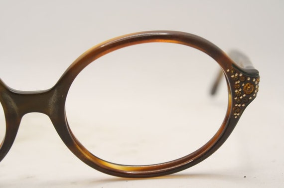 Vintage Tortoise Oval Eye glasses Eyeglasses Fram… - image 3