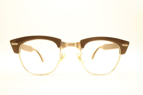 Brown Vintage Browline 1950s 1960s Eyeglasses - image 2