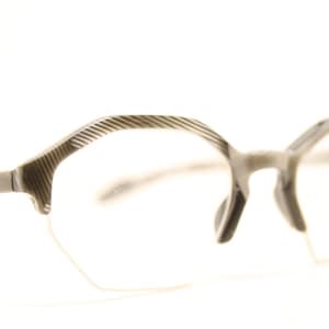 NOS セミリムレス グレー ヴィンテージ 眼鏡 レトロ クラシック 眼鏡
