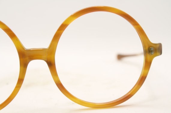 Large Round Vintage Eyeglasses New Old Stock 1970… - image 1