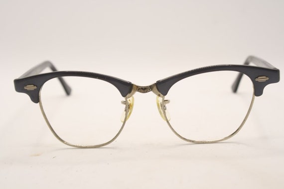 Gray Cat Eye Glasses Vintage Retro Glasses Catsey… - image 2