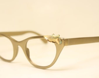 Unused Tura Brown Pearl Cat Eye Eyeglasses Vintage Eyewear Retro Glasses
