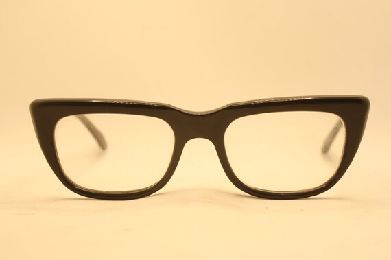 Black Retro Glasses Vintage Eyeglass Frames 1960'… - image 2