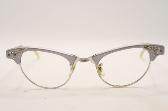 Rhinestone Cat Eye Glasses Vintage 1/10 12k Retro… - image 2