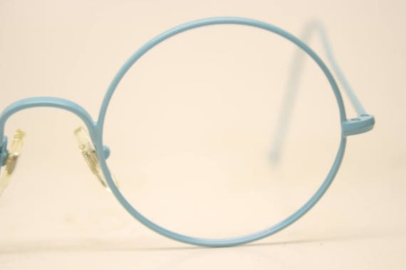 Eyeglasses Round Unused Light Blue Frames Retro E… - image 3