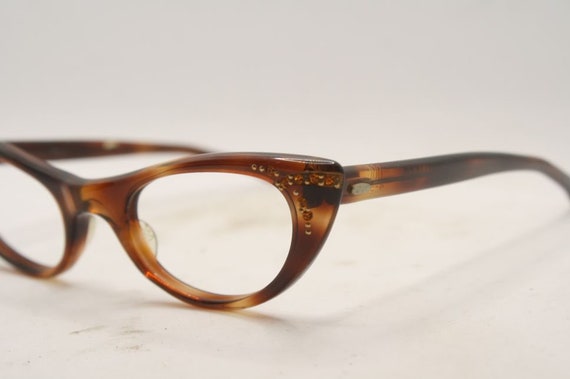 Vintage Rhinestone Cat Eye glasses Eyeglasses Fra… - image 1