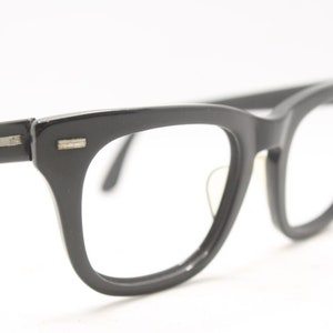 vintage Black Horn Rimmed Glasses Shuron Frames