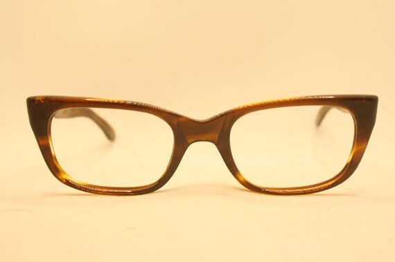 Tortoise Retro Glasses Vintage Eyeglass Frames 19… - image 2