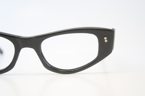 Vintage Black Cat Eye Glasses vintage Eyewear Ret… - image 1