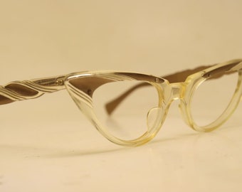 Vintage Cat Eye Glasses Combination American Optical Brown 1960s vintage frames