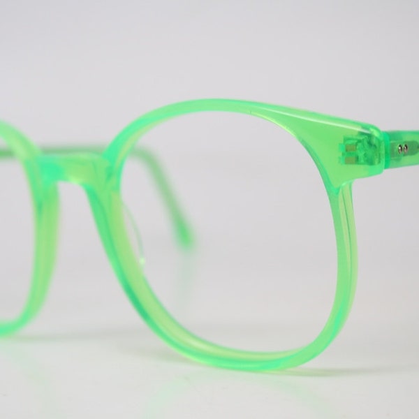 Vintage Eyeglasses Pathway Optical Neon Green 1980's Retro Eyeglass Frames