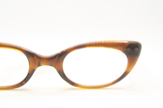 Small Tortoise Unused Cat Eye Eyeglasses Vintage … - image 1