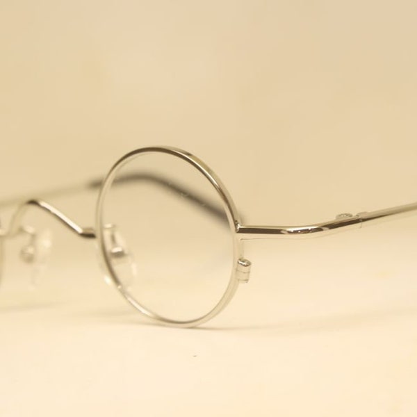 Unused Silver Round Glasses Frames lennon Small Lens Retro Frames