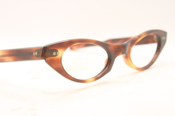 Small Tortoise Unused Cat Eye Eyeglasses Vintage … - image 3