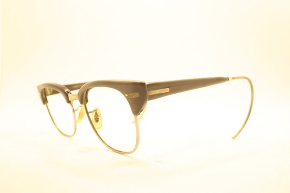 Univeral Black Vintage Browline 1950s 1960s Eyegl… - image 2