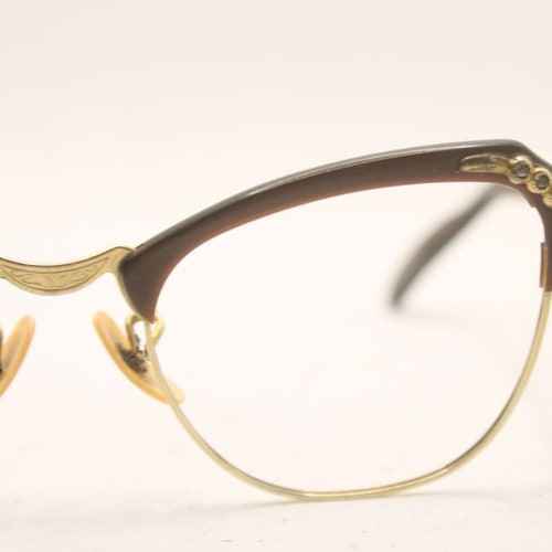 Cat Eye Glasses Vintage B&L Rhinestone Eyewear Retro shops Glasses frames
