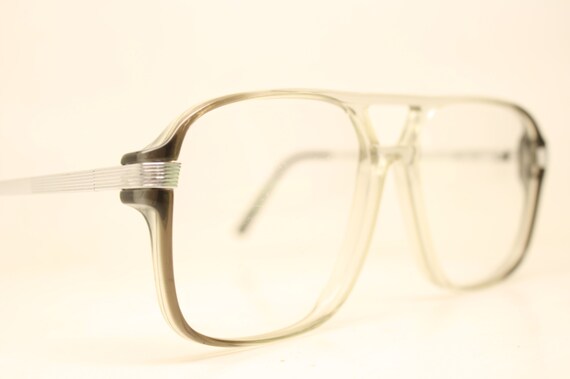 Unused Silver Fade Aviator Vintage Eyeglasses Hau… - image 1