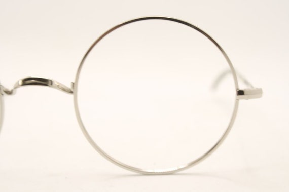 Unused Silver Round Glasses Frames lennon Retro E… - image 1