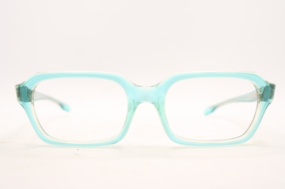 Vintage Blue Fade Cat Eye Glasses vintage Marine … - image 1