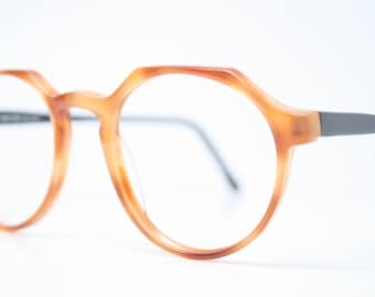 Vintage Eyeglass Frames Squire 25 Tortoise Retro Glasses P3 shaped 1980&#39;s