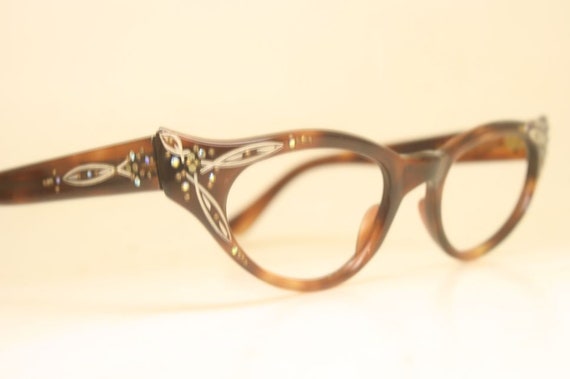 Unused Cat Eye Eyeglasses Vintage Eyewear Glasses… - image 3