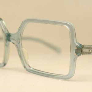Blue Square Vintage Eyeglasses Retro Glasses Frames