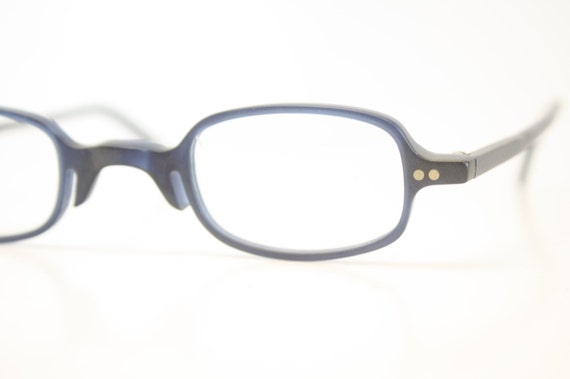 Vintage Eye Glasses Blue Square Eyeglasses Retro … - image 4