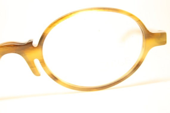 NOS Oval Tortoise Vintage Eyeglasses Retro Classi… - image 2