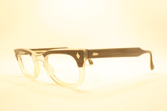 Vintage Brown Fade Horn Rimmed Glasses Eyeglass F… - image 2