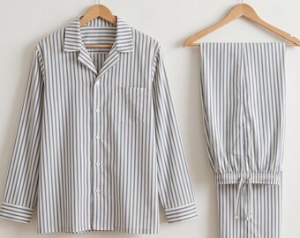 High Quality Soft Cotton  Pyjama, Hand Block Print Striped Nightwear Suit, Cozy Sleepwear Set, Breathable Pjs, Gift For Her