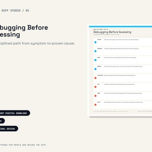 Debugging Checklist and Triage Desk Card for Developers